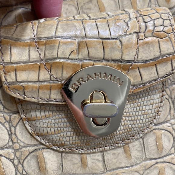 Brahmin Naomi Sand Melbourne Crossbody Satchel Bag! - Picture 11 of 16